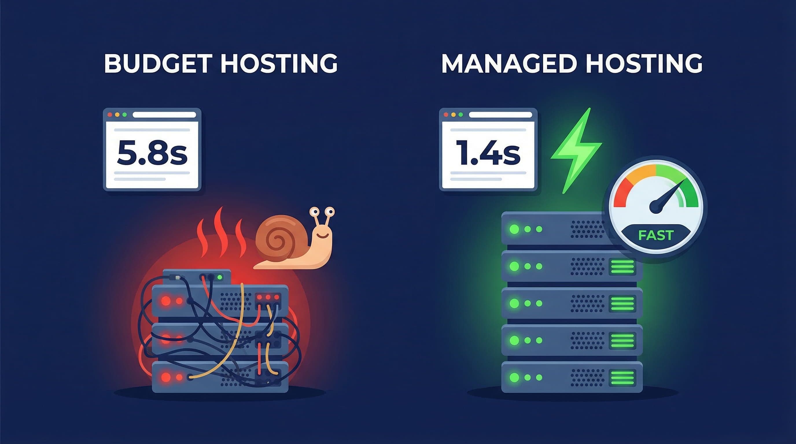 Budget hosting versus managed hosting for real estate websites