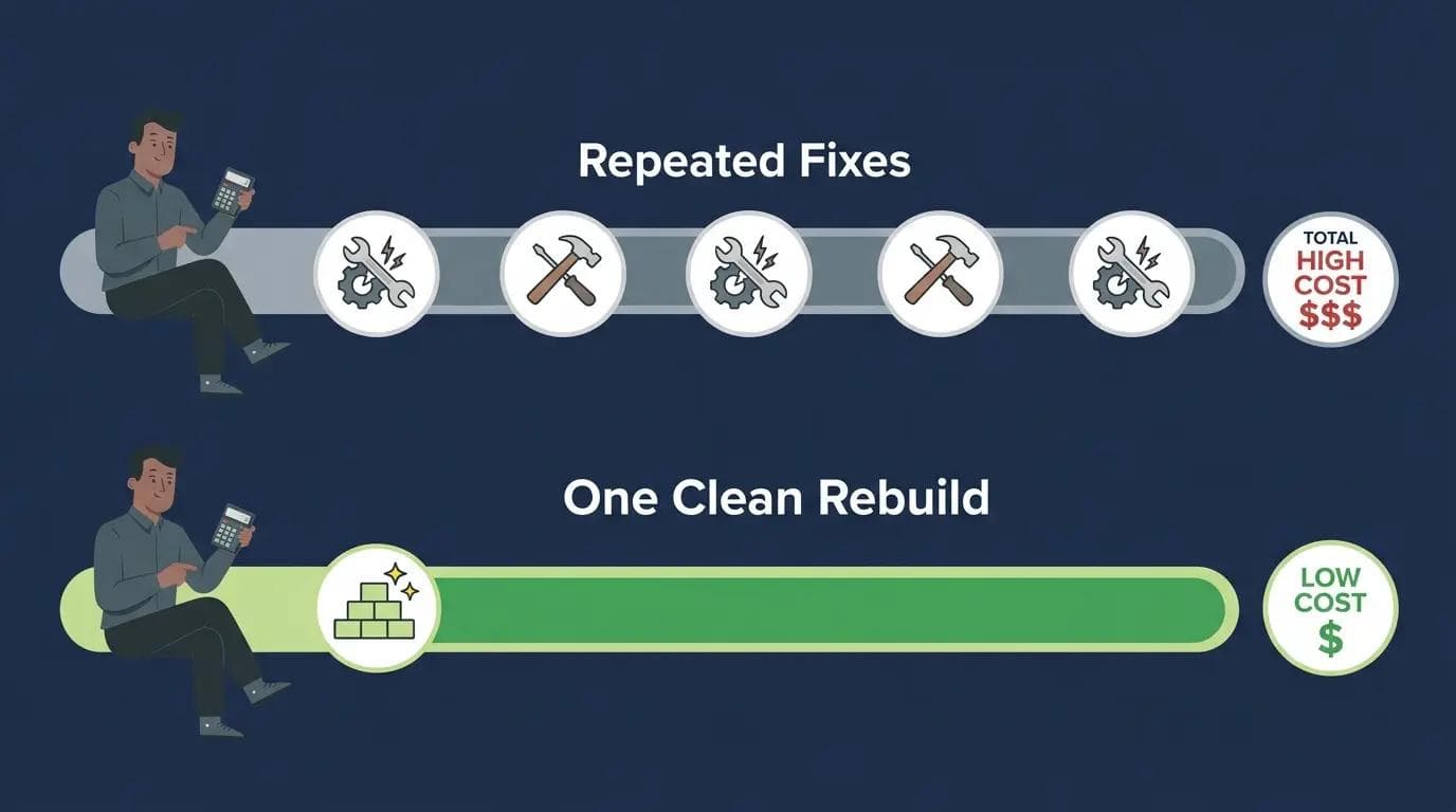 Rebuilt site