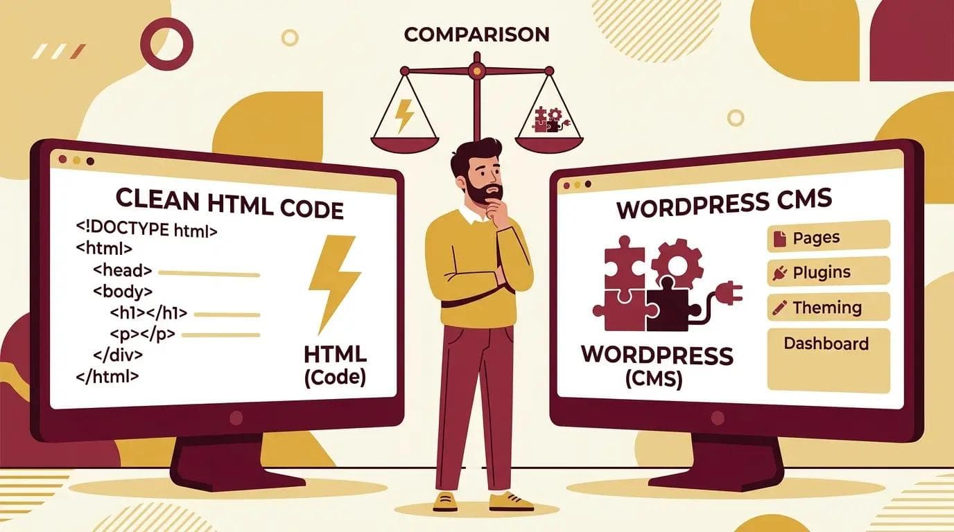 WordPress vs html website