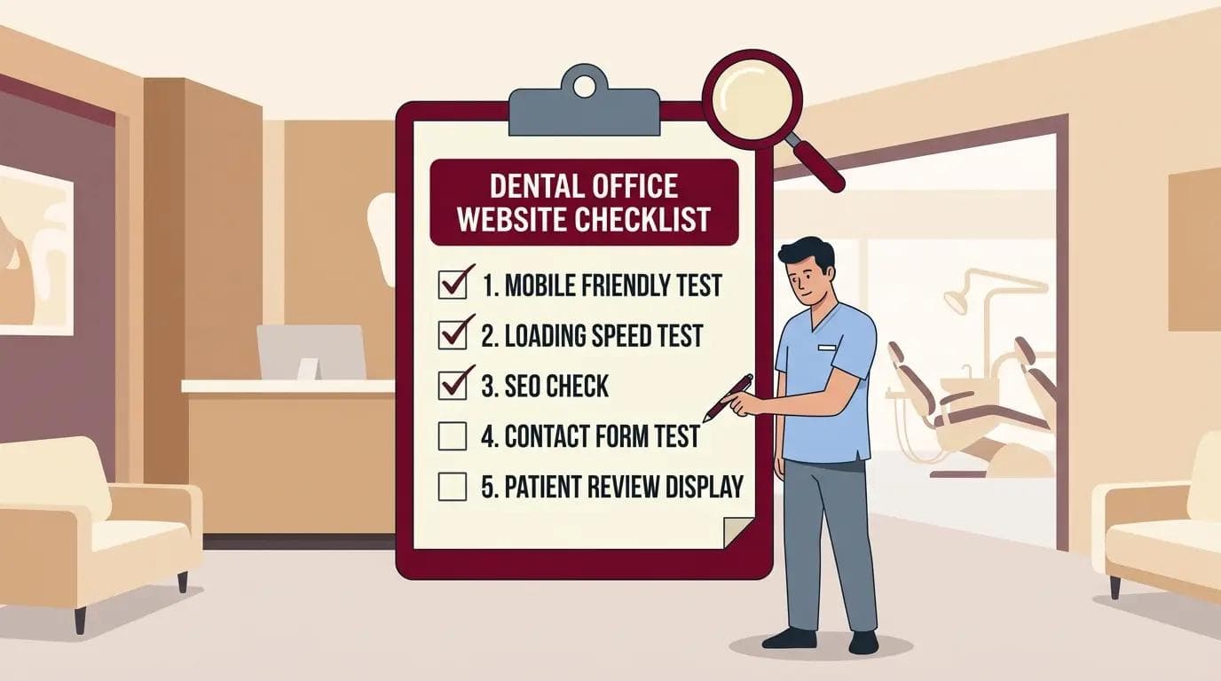 Before and after comparison of dentist website design